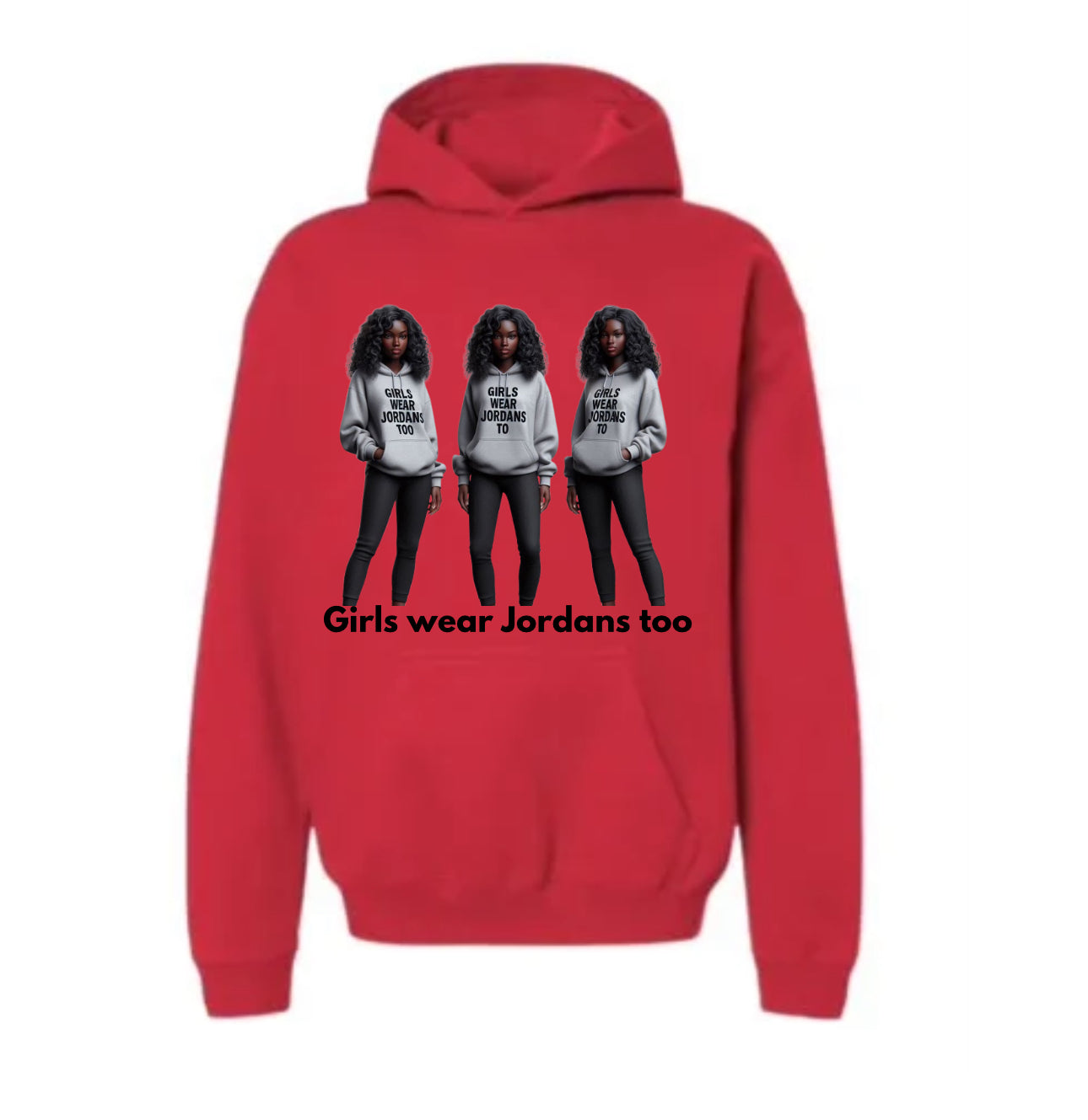 Black and Gray Girl x3 GWJT Hoodie