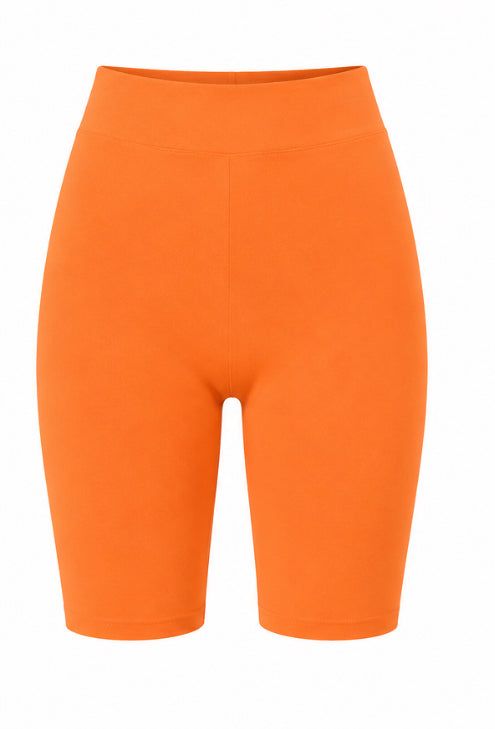 Orange Heat Biker Shorts
