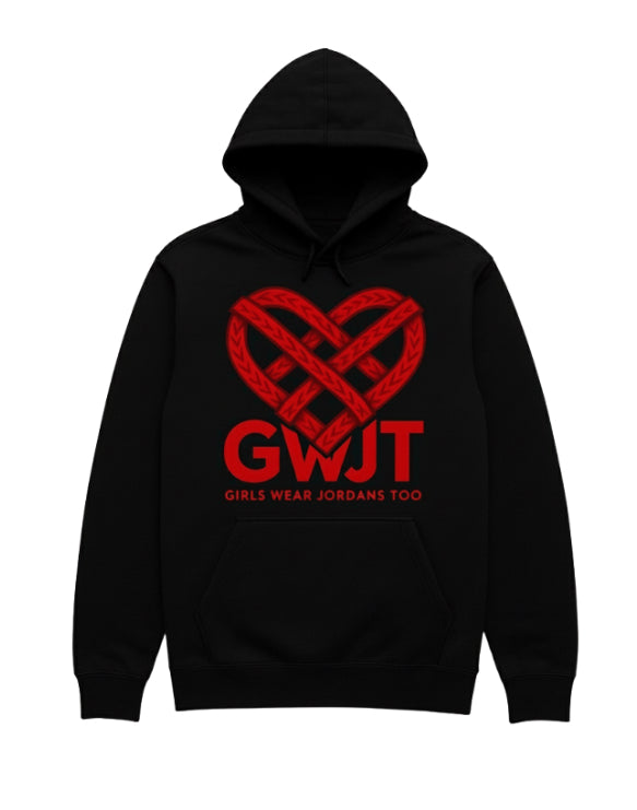 Retro Heartbeat Hoodie Red