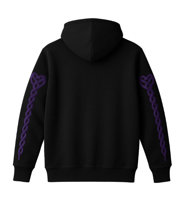 Retro Heartbeat Hoodie Purple