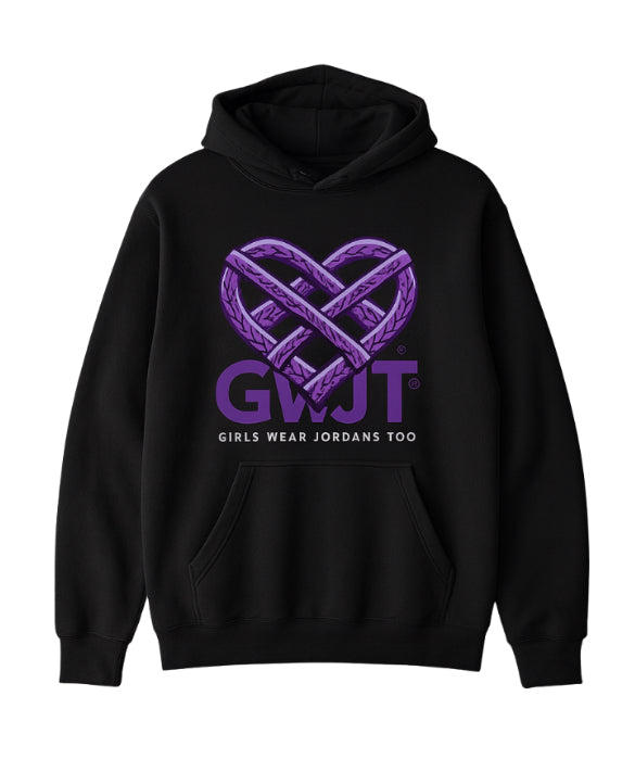 Retro Heartbeat Hoodie Purple