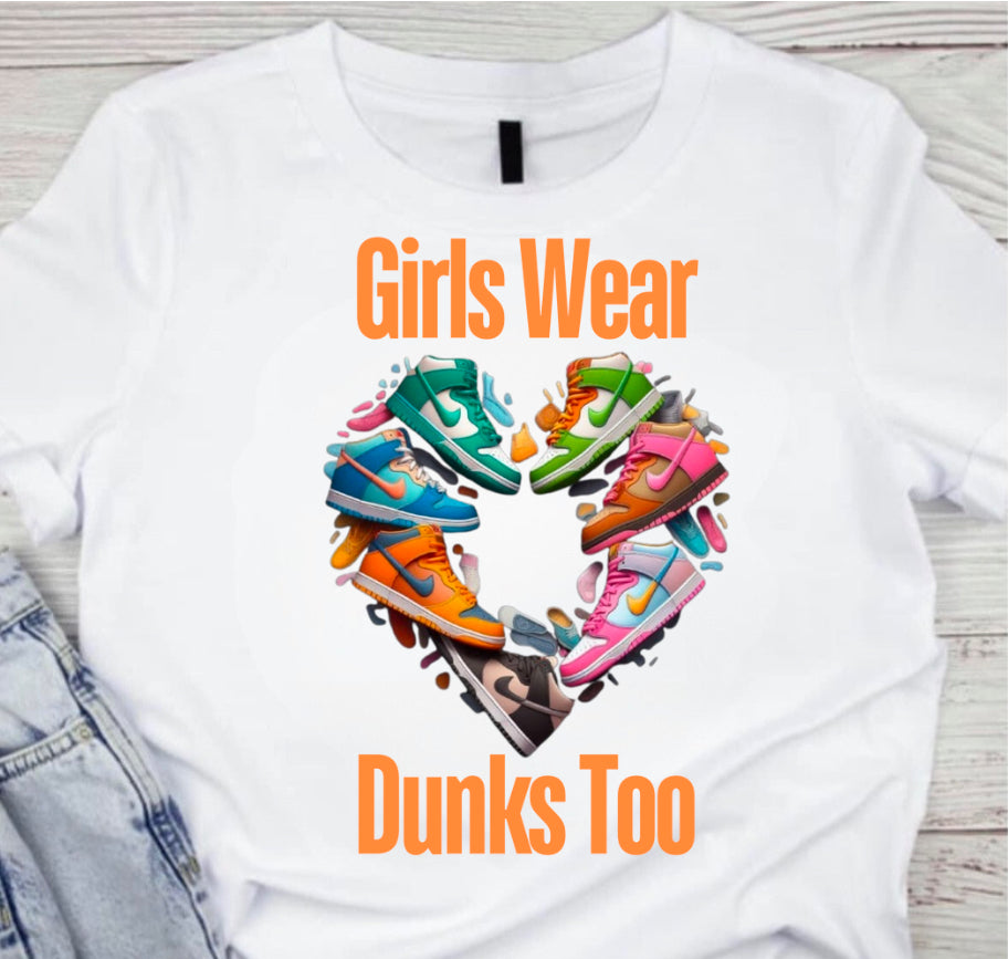 Orange I Heart Dunks