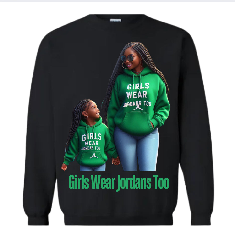 Minnie Me Green GWJT Girl Sweatshirt