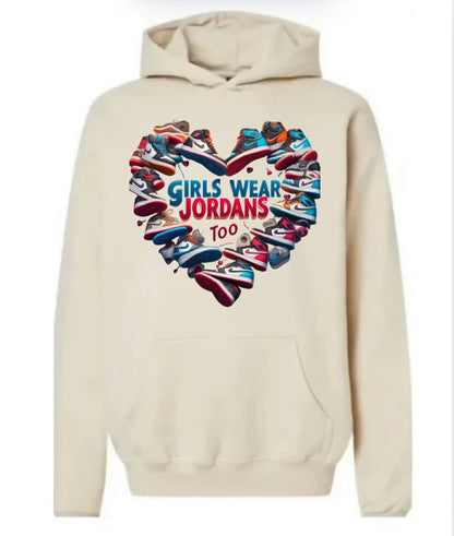 Sand I Heart GWJT Girl Hoodie