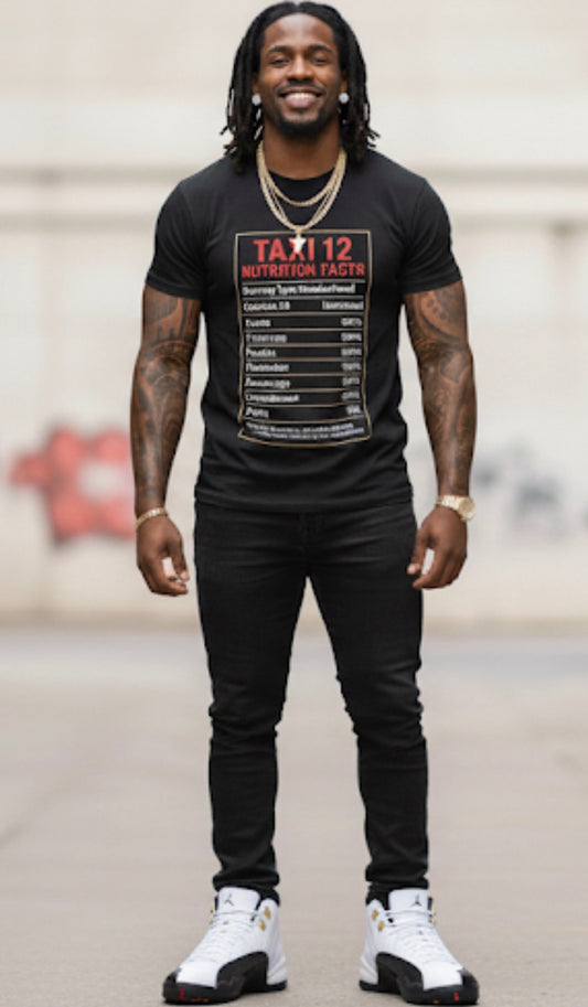 Taxi 12 Nutrition Facts Tee