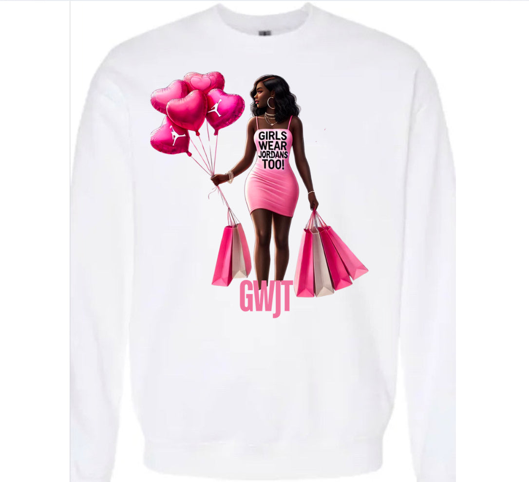 GWJT Valentines Day Girl Sweatshirt