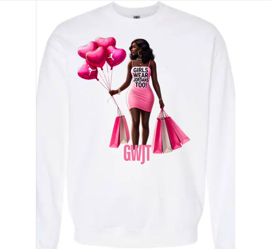 GWJT Valentines Day Girl Sweatshirt