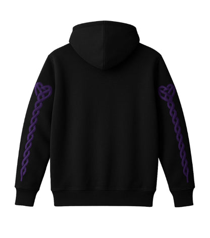 Retro Heartbeat Hoodie Purple