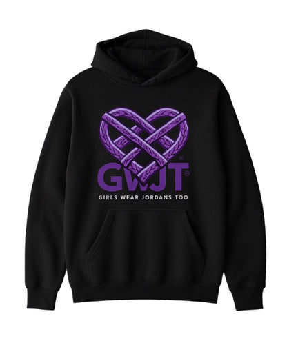 Retro Heartbeat Hoodie Purple