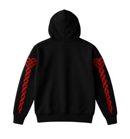 Retro Heartbeat Hoodie Red