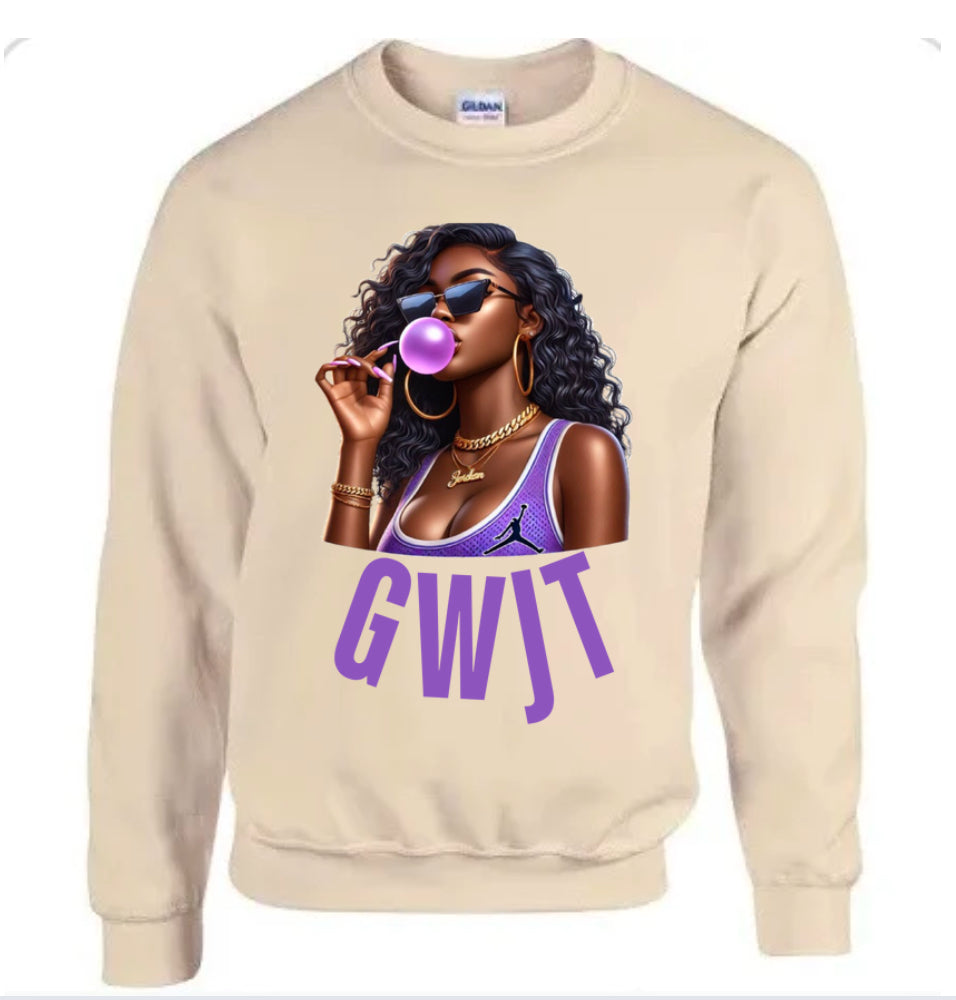 Purple Bubble Gum GWJT Sweatshirt