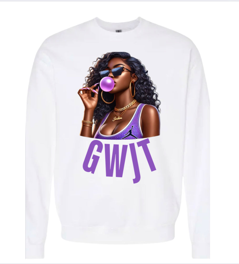 Purple Bubble Gum GWJT Sweatshirt