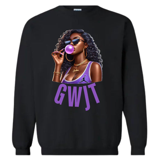 Purple Bubble Gum GWJT Sweatshirt