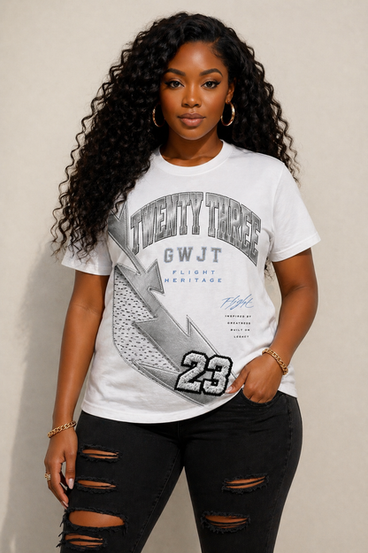 White Luxe Energy Tee