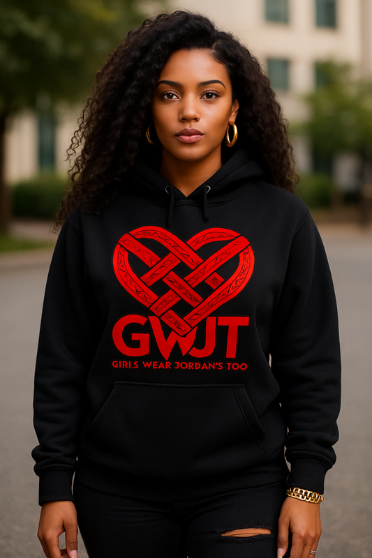 Retro Heartbeat Hoodie Red