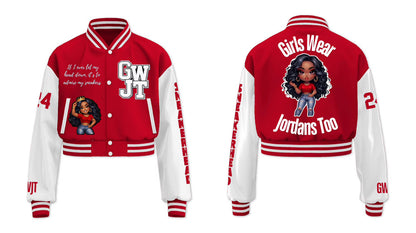 PRE ORDER- Crop Sneakerhead Royalty Varsity Jacket