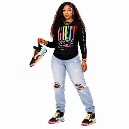 Color Outside the Lines Long Sleeve Tee