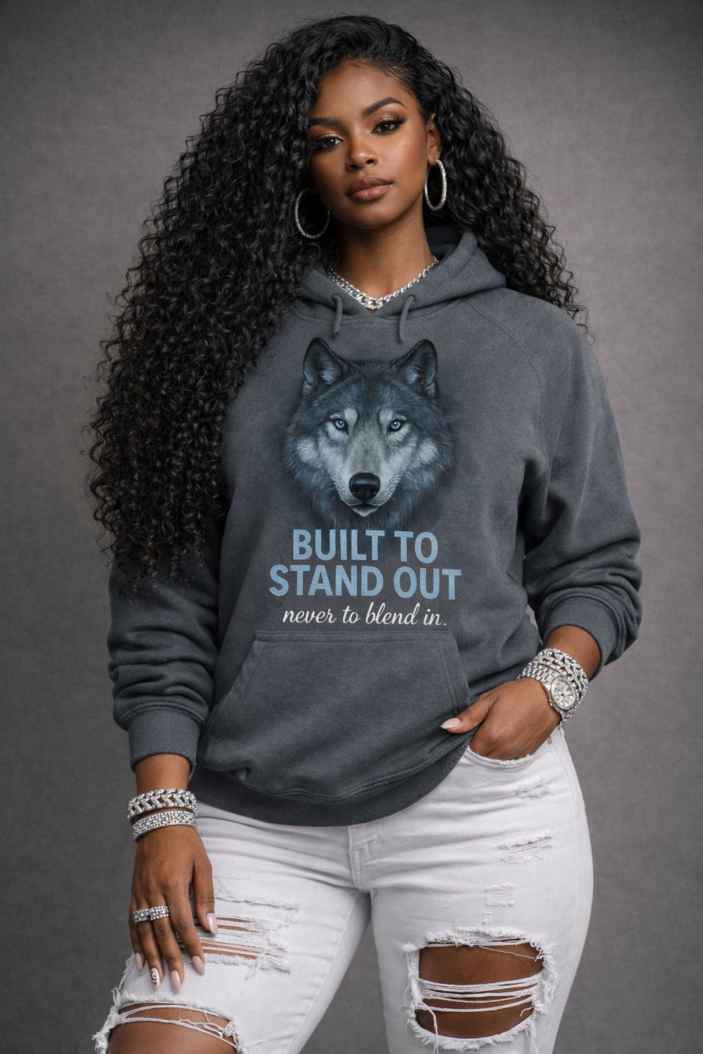 Built to Stand Out Hoodie – Wolf Grey 5 Edition